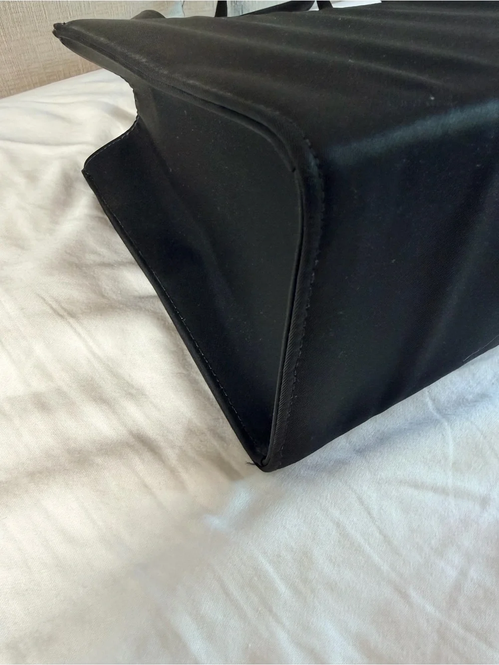 Rare Lg USA KATE SPADE Vintage Original 90’s Sam Box Black Nylon Shoulder Tote